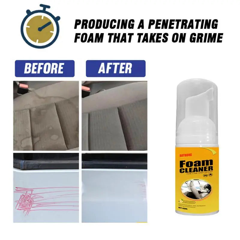 All round Master Multi-Purpose Foam Cleaner Spray for Car Interior, Seats, Leather - Magic Cleaning - 30/100/150Ml